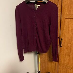 Banana Republic Plum Cardigan Sweater